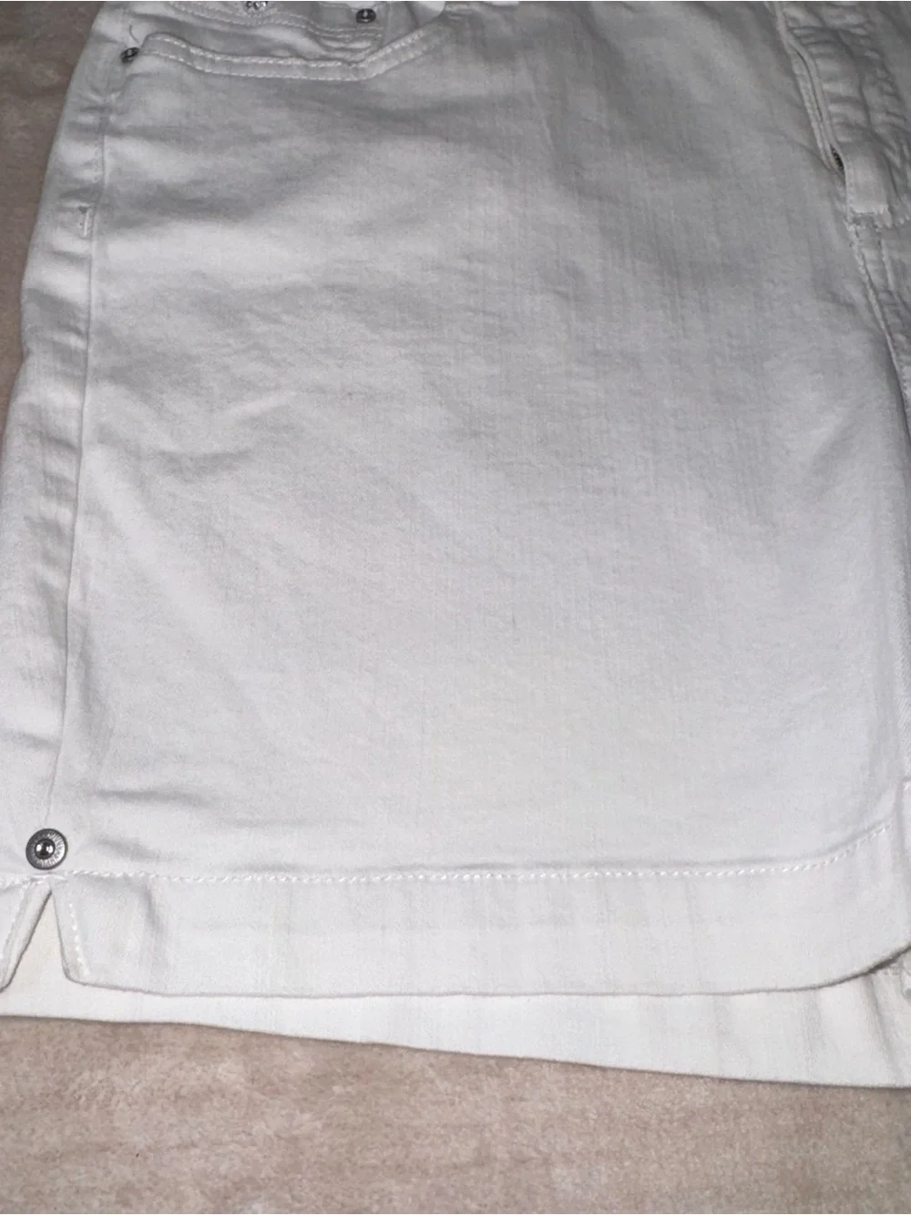 Bandolino White Denim bedazzled Shorts